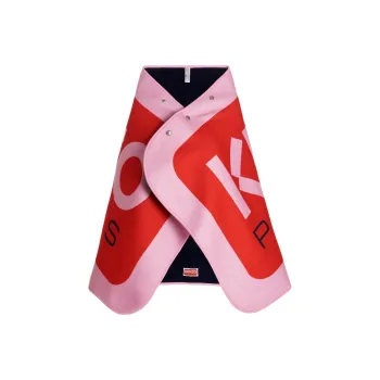 KENZO Logo print Detail Cape Scarf