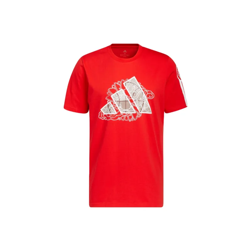 Adidas T Shirts Men Red-0