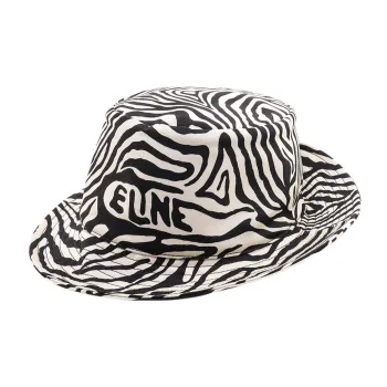 CELINE Cappello Zebra Print Bucket Hat