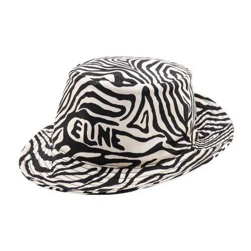 CELINE Bucket Hats Men Off White/Black