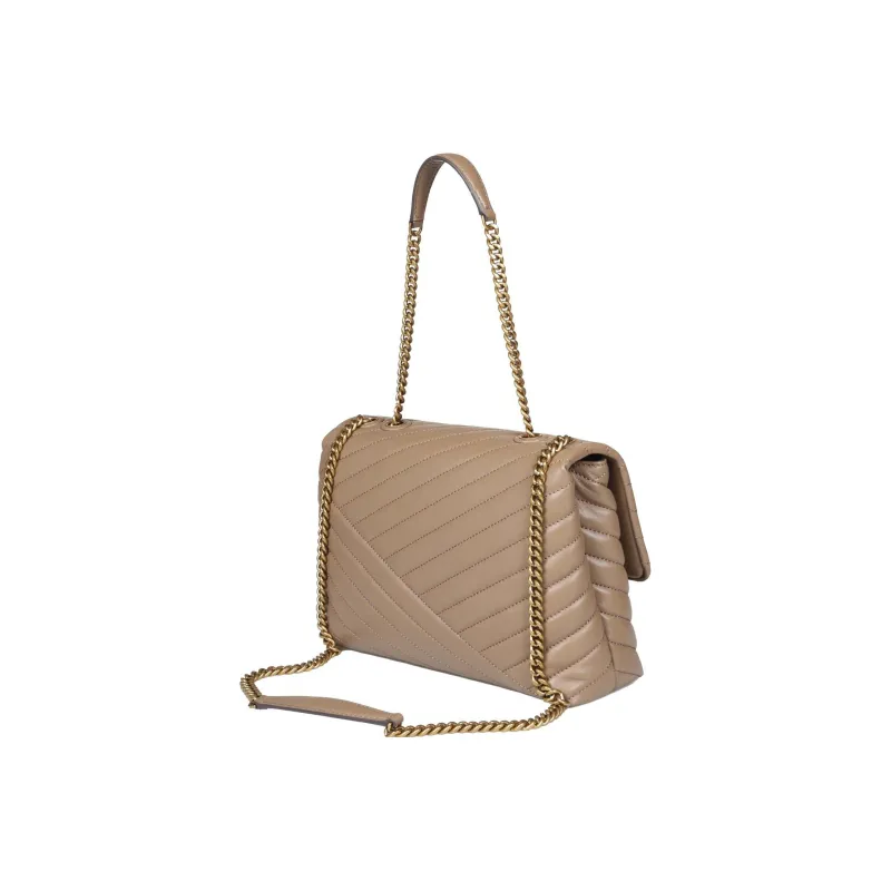 TORY BURCH Kira Leather Crossbody One Shoulder Handbags Women's Taupe-3