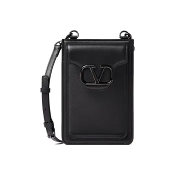 Valentino Leather Crossbody Bag Shoulder Bag With Cell Phone Pouch Men's