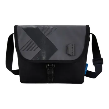 BAGSMART Polyester Messenger Bag Shoulder Bag Crossbody Bag Small Size Unisex Black