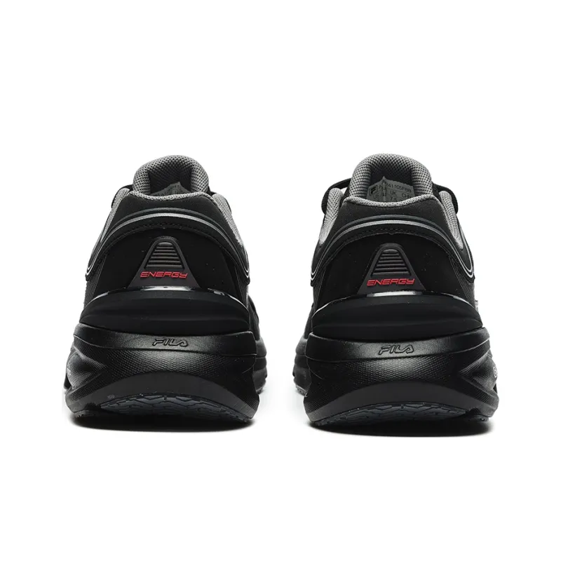 FILA Athletics Energy Cushioned Wear Resistant Lightweight Low Top Running Shoes Men's Black Gray-3