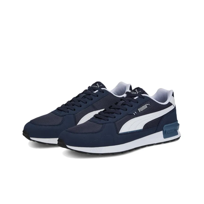 PUMA Basket Shock Absorbers With Slip Resistant And Abrasion Resistant Properties Low Top Casual Shoes-2