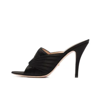 GUCCI 110mm Pleated Satin Mules