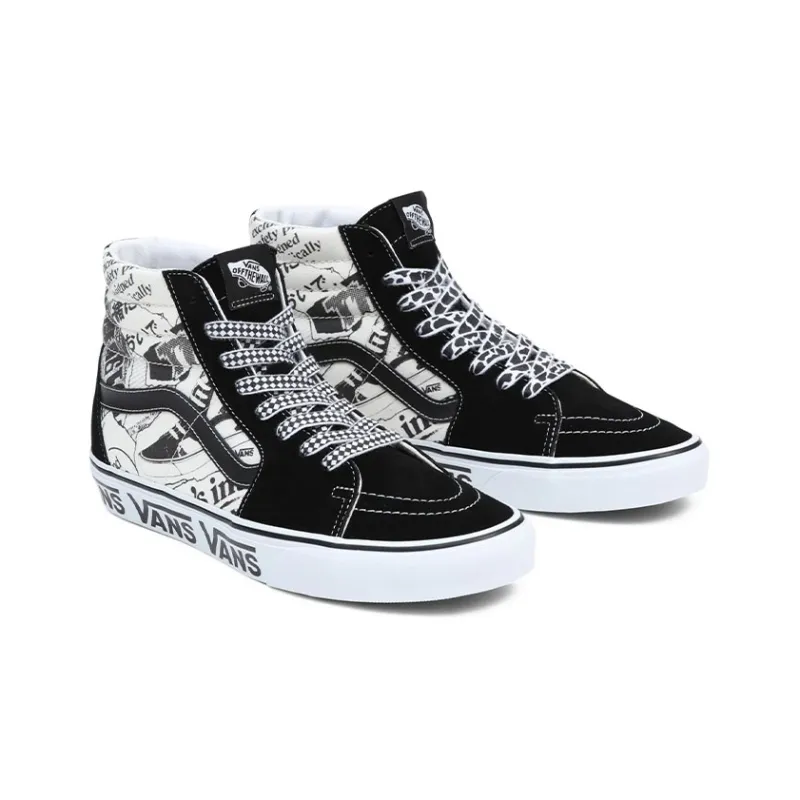 Vans SK8 HI 'Black White'-2