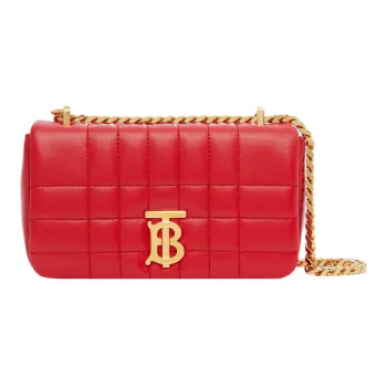 Burberry Lola Lola Bag Lambskin Crossbody Bag Shoulder Bag Mini Women's Bright Red
