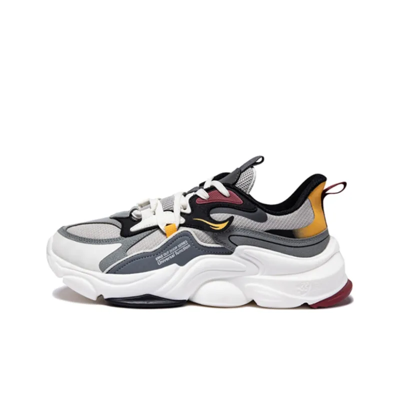 Erke Bullets Rebound Cushioning, Abrasion Resistant, Slip Resistant Low Top Running Shoes Men's Gray Black-0