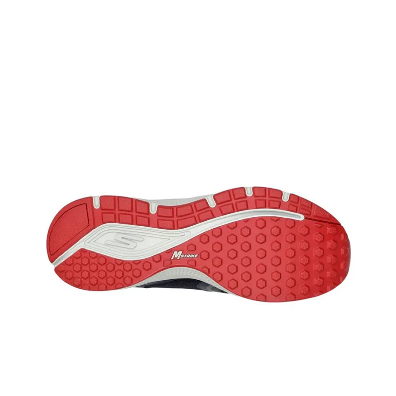Skechers Running Shoes Men Low Top Blue/Red-4