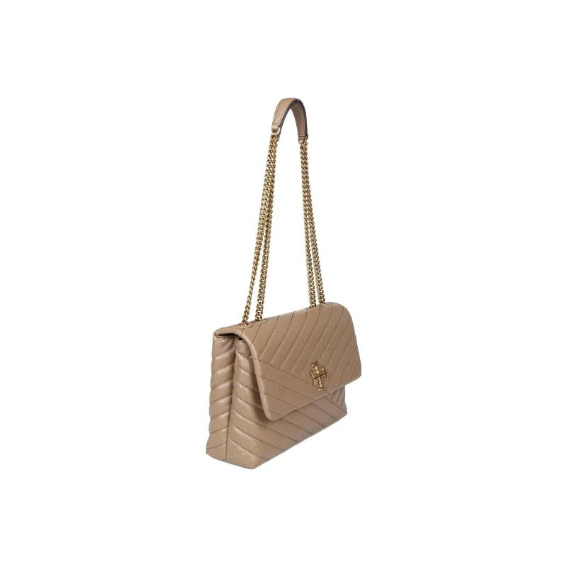 TORY BURCH Kira Leather Crossbody One Shoulder Handbags Women's Taupe-2
