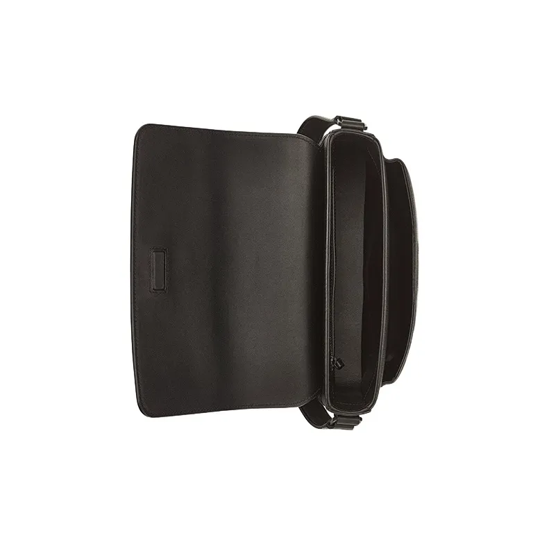 MCM Klassik Visetos Embossed Leather Messenger Bag Shoulder Bag Crossbody Bag Small Size Men's Black-3