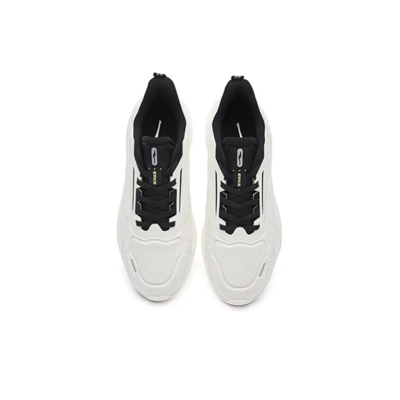 Erke Low-Top Running Shoes Men's White Black-2