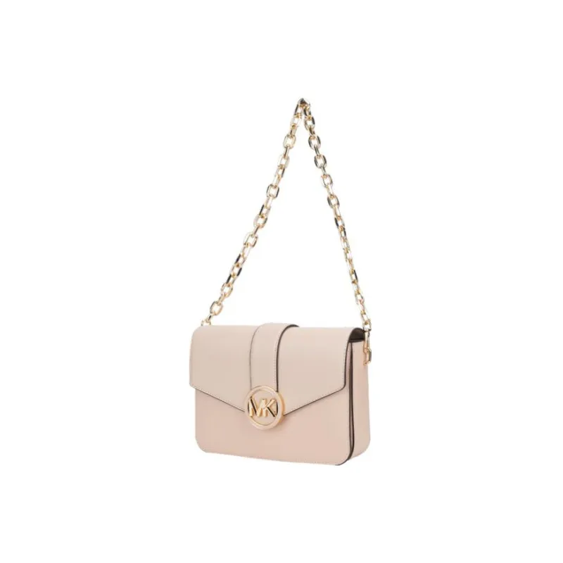 MICHAEL KORS Carmen Cow Leather Shoulder Bag, Crossbody Bag Trumpets Women's Pink-1