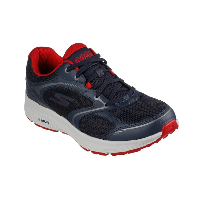 Skechers Running Shoes Men Low Top Blue/Red-2