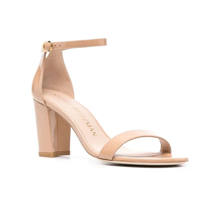 stuart weitzman NudistSong 80mm Patent Leather Sandals-2