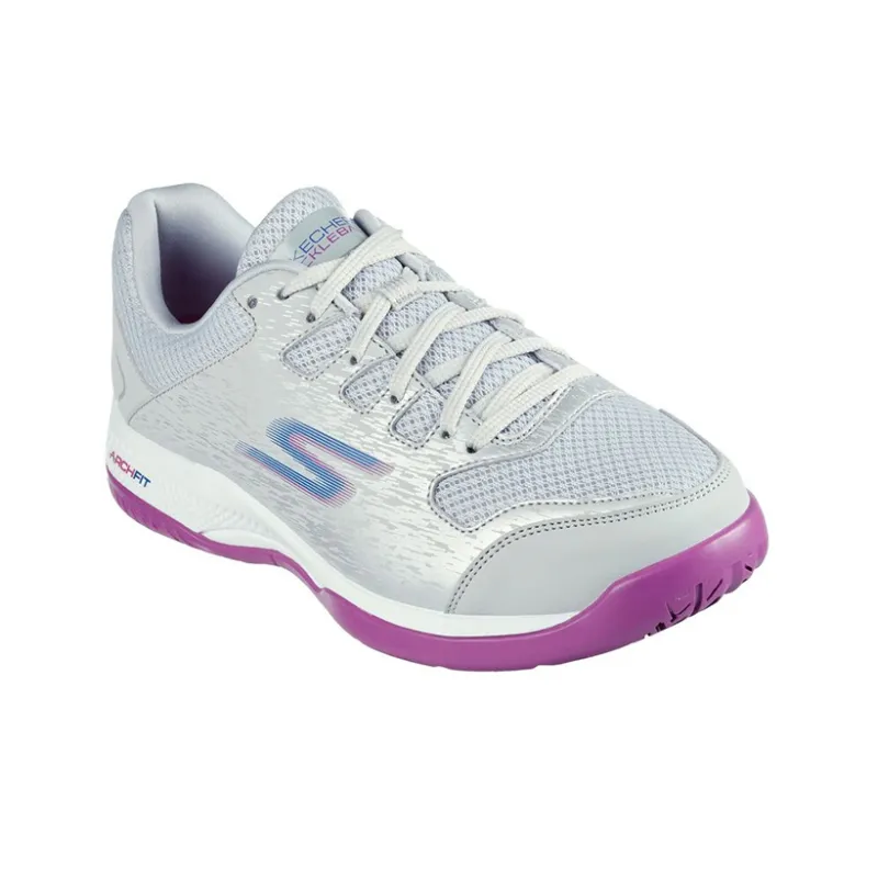 Skechers Running Shoes Women's Low Top Gray/Purple-2