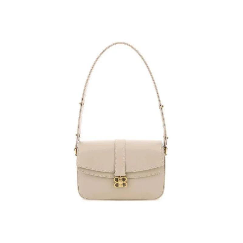 Balenciaga Classic Cow Leather Portable Crossbody Bag Shoulder Bag Women's Ecru-0