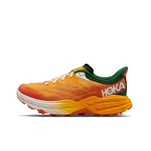 HOKA ONE ONE Speedgoat 5 Running Shoes Men Low-Top Yellow/Orange