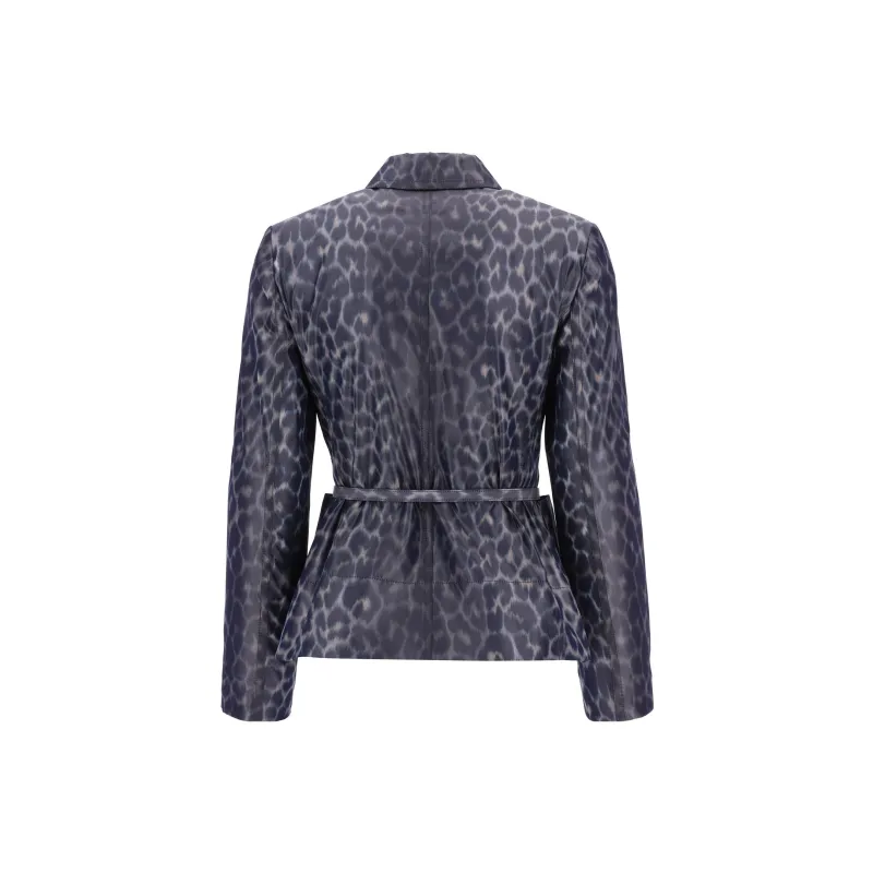 DIOR Leopard Printed Double Breasted Jacket-1