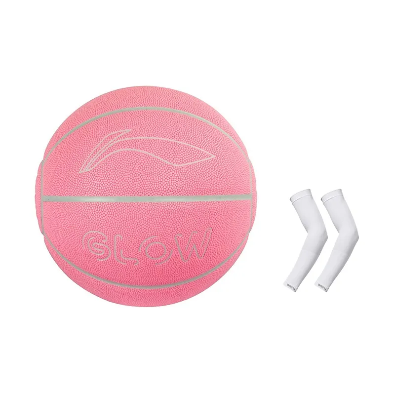LiNing Badfive PU Basketball Pink Size 7 Glow In The Dark Unisex-13