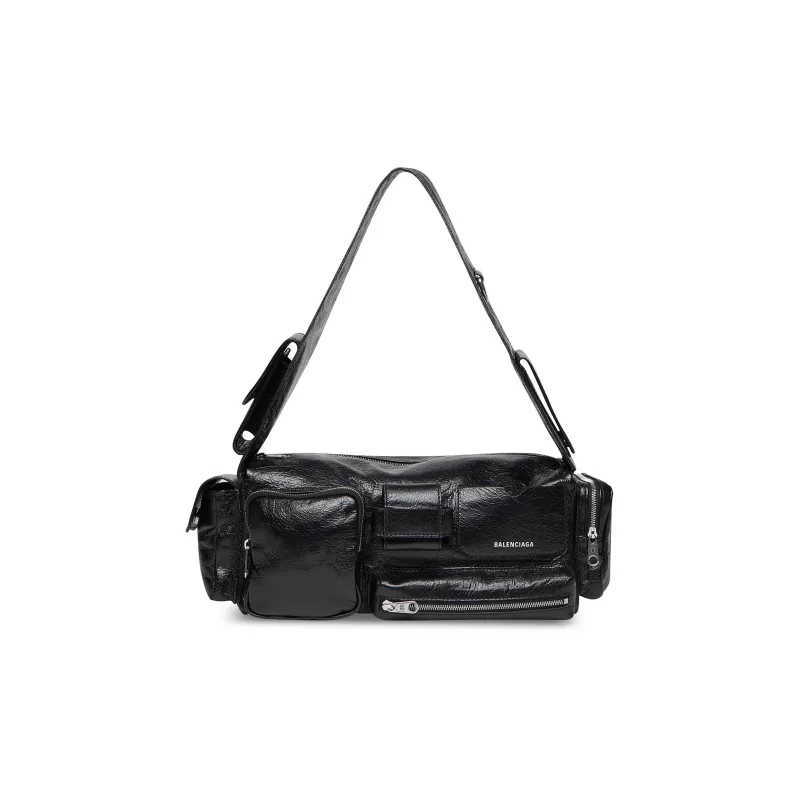 Balenciaga Mens Superbusy Small Sling Bag In Black Black-0