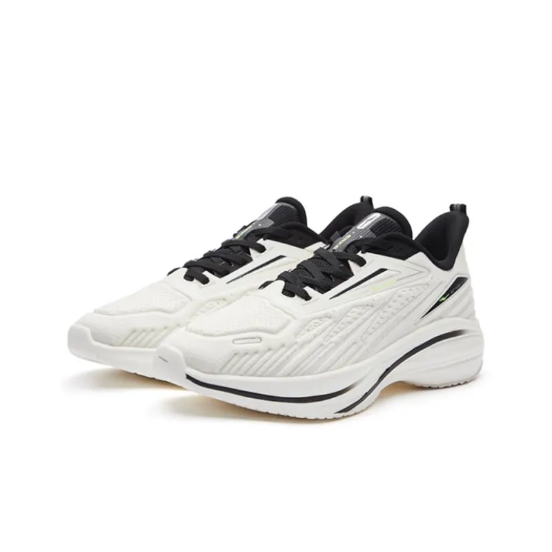 Erke Low-Top Running Shoes Men's White Black-1