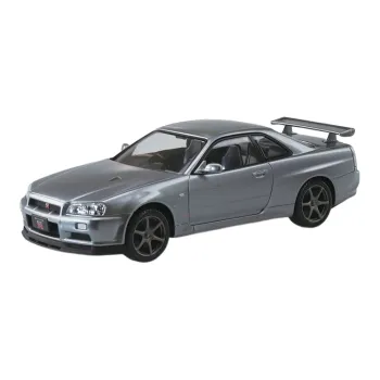 AOSHIMA Nissan R34 Skyline GT R Model Kits Silver