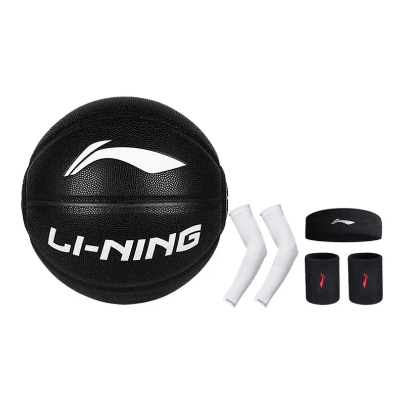LiNing Badfive PU Basketball Black Size 7 Ball Training Competition Unisex-26