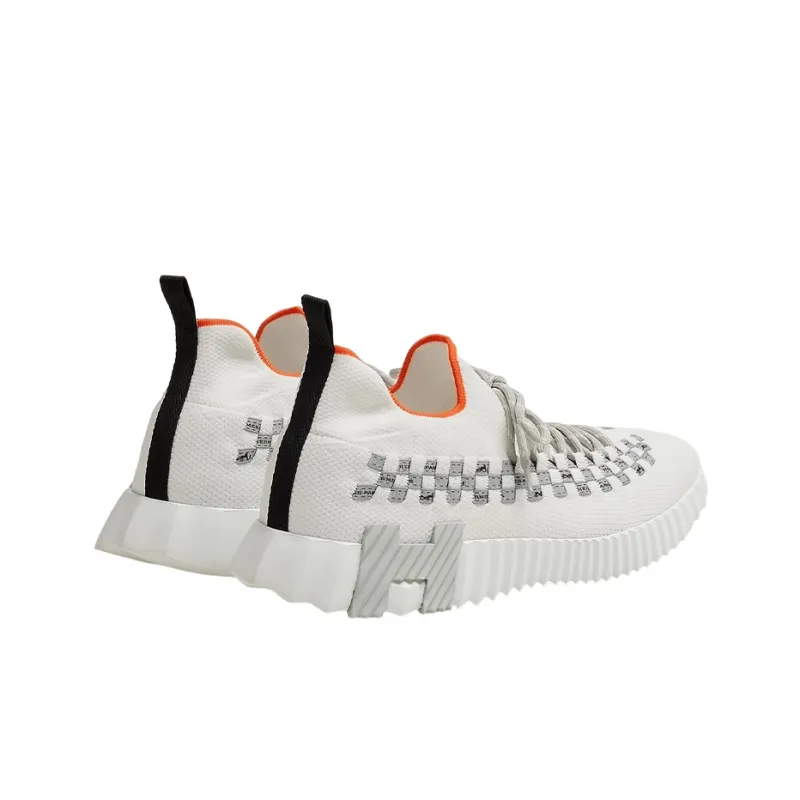 HERMES Fle Anti Slip Wear Resistant Low Top Sports Casual Shoes Men's White Gray-2