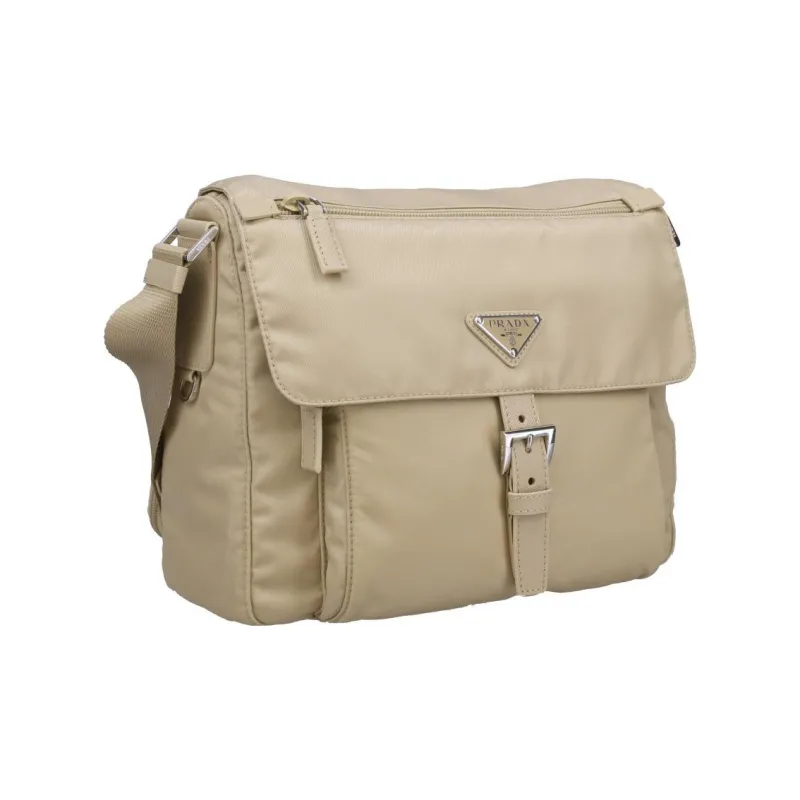 PRADA Nylon Crossbody Bag Shoulder Bag Women's Beige-1