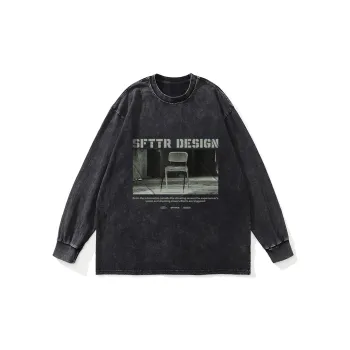 SFTTR Long Sleeved T Shirt Unisex Black