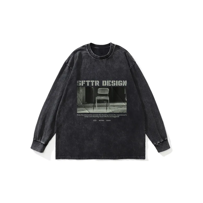 SFTTR Long Sleeved T Shirt Unisex Black-0