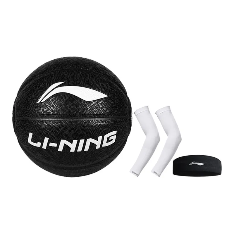 LiNing Badfive PU Basketball Black Size 7 Ball Training Competition Unisex-22