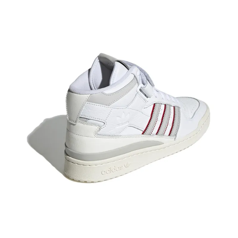 adidas originals Forum Mid White Grey Red-3
