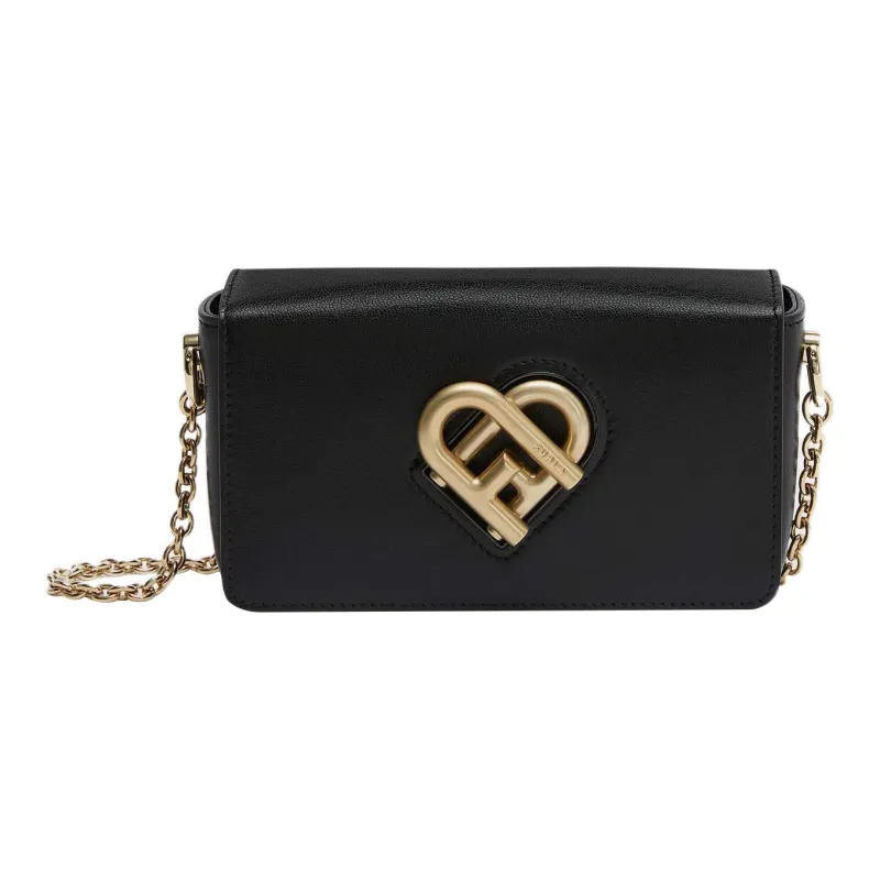 Furla My Joy Taita Calfskin Shoulder Bag Crossbody Bag Mini Women's Black-0