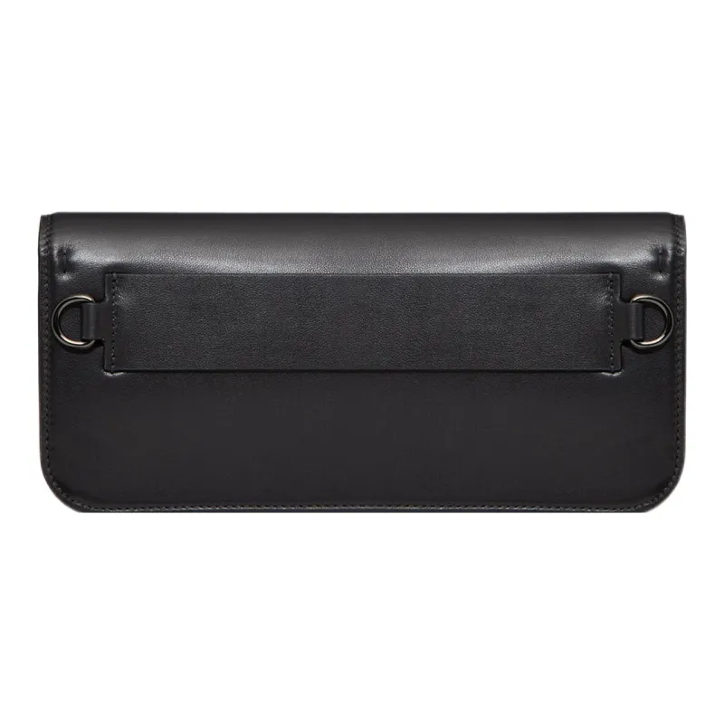 Valentino Calfskin Messenger Bag Crossbody Bag Shoulder Bag Men's Black-2