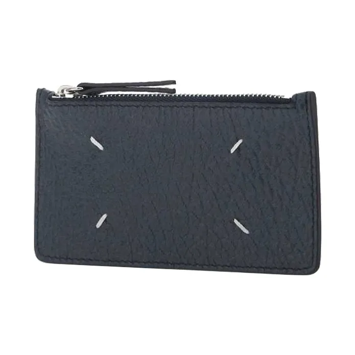 Maison Margiela Cow Leather Wallet Women's Blue-1