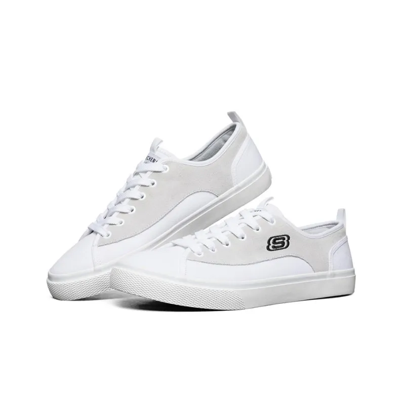 Skechers V'lites Skateboard Shoes Men Low-Top White-2