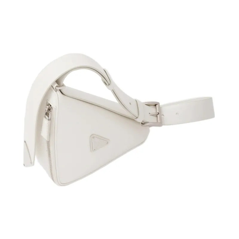 PRADA Saffiano Saffiano Leather Fanny Pack Men's White-1