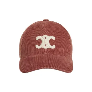 CELINE Triomphe Velour Baseball Caps Women's