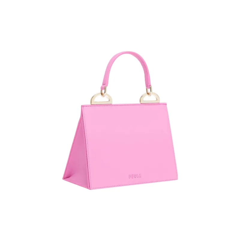 Furla Linea Futura Recycled Roxy Leather Effect Fabric Shoulder Bag, Crossbody Bag, Handbag Mini Women's Pink-1