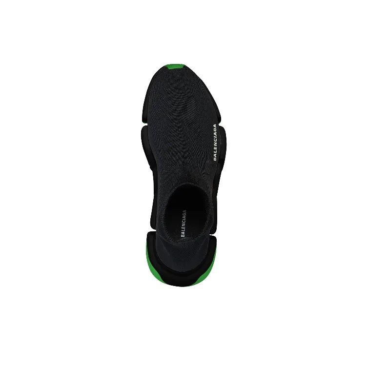 Balenciaga Speed 2.0 Clear Sole Black Neon Green Black-2