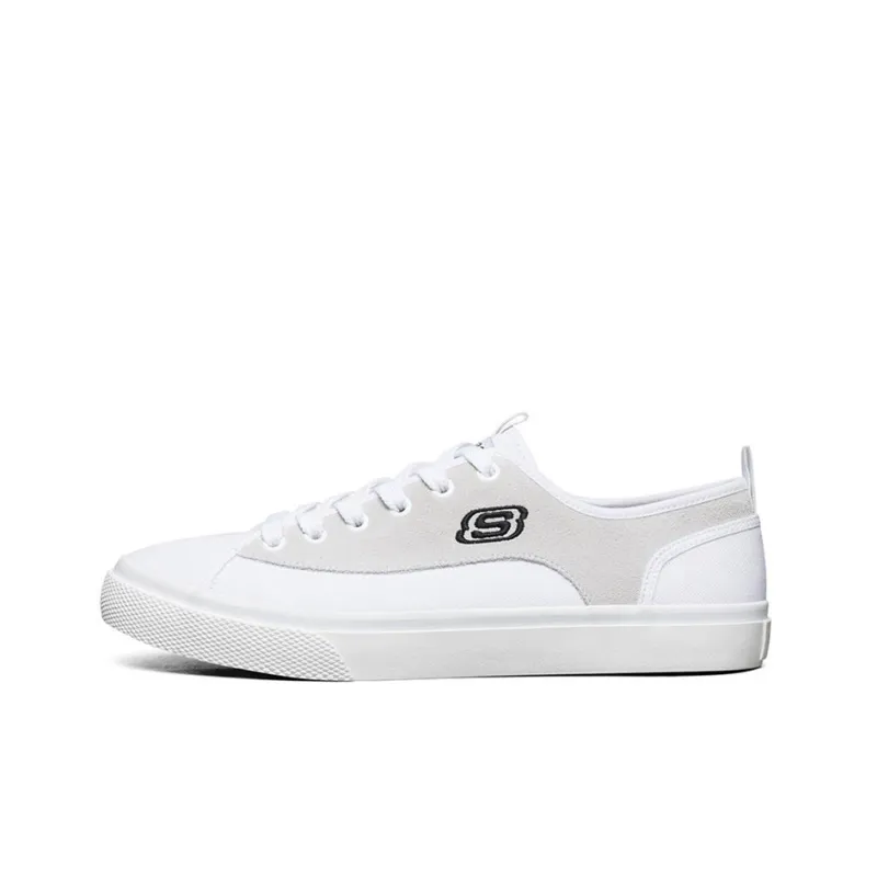 Skechers V'lites Skateboard Shoes Men Low-Top White-0