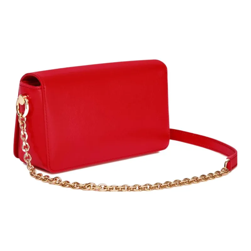 Furla My Joy Taita Calfskin Shoulder Bag, Crossbody Bag Mini Women's Bright Red-2