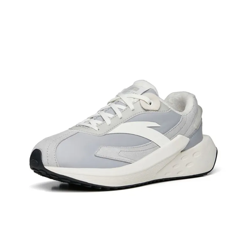 Anta Icing Cushioned Anti-Slip And Wear-Resistant Lightweight Low-Top Running Shoes Men's Gray White-1
