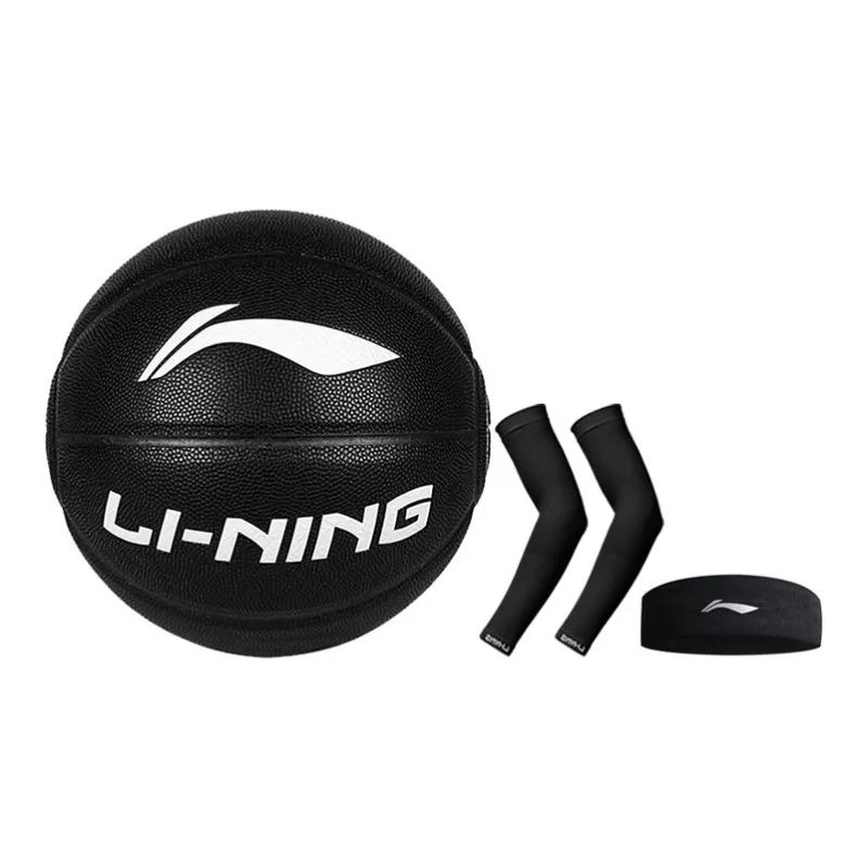 LiNing Badfive PU Basketball Black Size 7 Ball Training Competition Unisex-21
