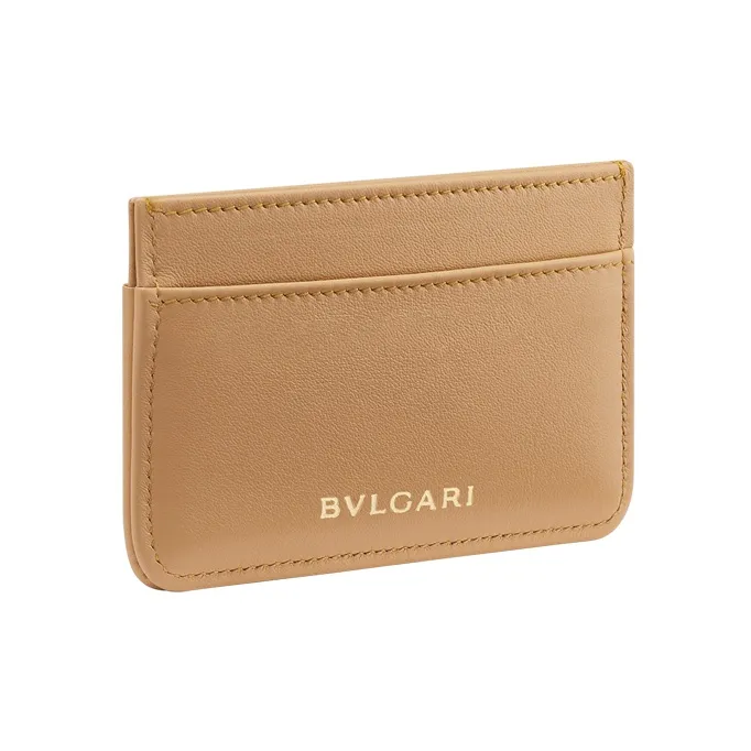BVLGARI Serpenti Cabochon Calfskin Card Holder Card Holder Women's Brown-1