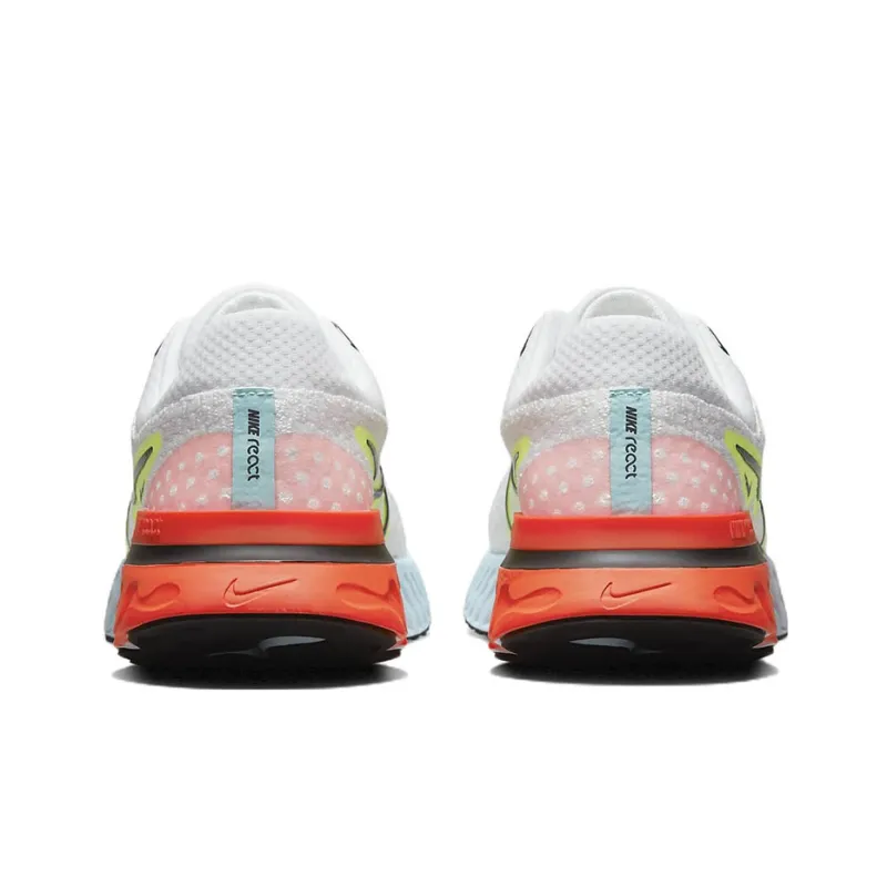 Nike React Infinity Run Flyknit 3 White Volt Bright Crimson Women's-4