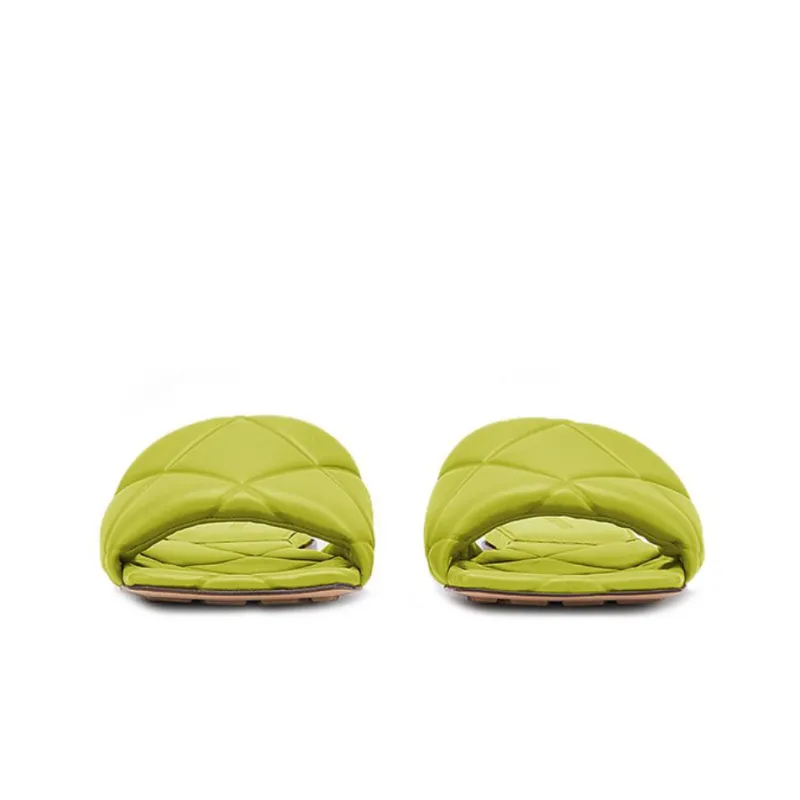 Bottega Veneta Lido Abrasion Resistant Slide Slippers Women's Yellow-2